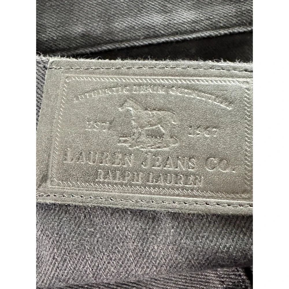 Lauren Ralph Lauren Jeans Womens 16W Black Good Straight Leg High Rise Cotton - Picture 10 of 14